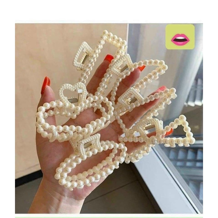 Set kẹp tóc ngọc trai Hàn Quốc 6 món