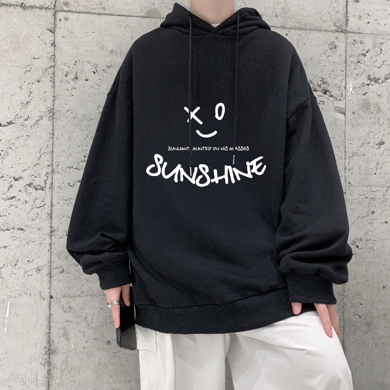 Áo hoodie IFNICEFUTURE in họa tiết hoạt hình phong cách Hồng Kông trẻ trung cho nam