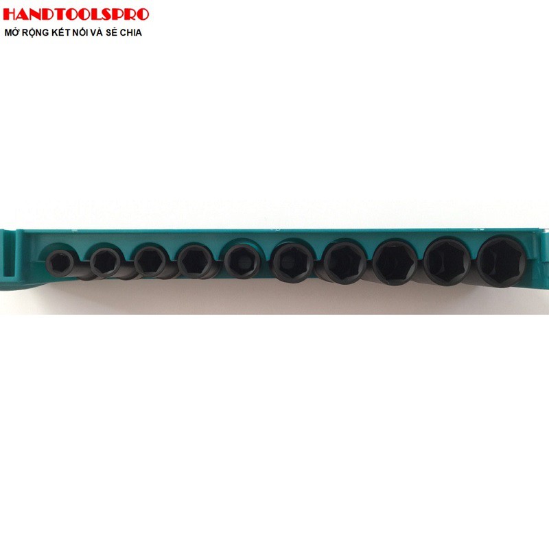Bộ típ lục giác DÀI đen dùng hơi 1/2 inch 10 món TOTAL THKISD12102L
