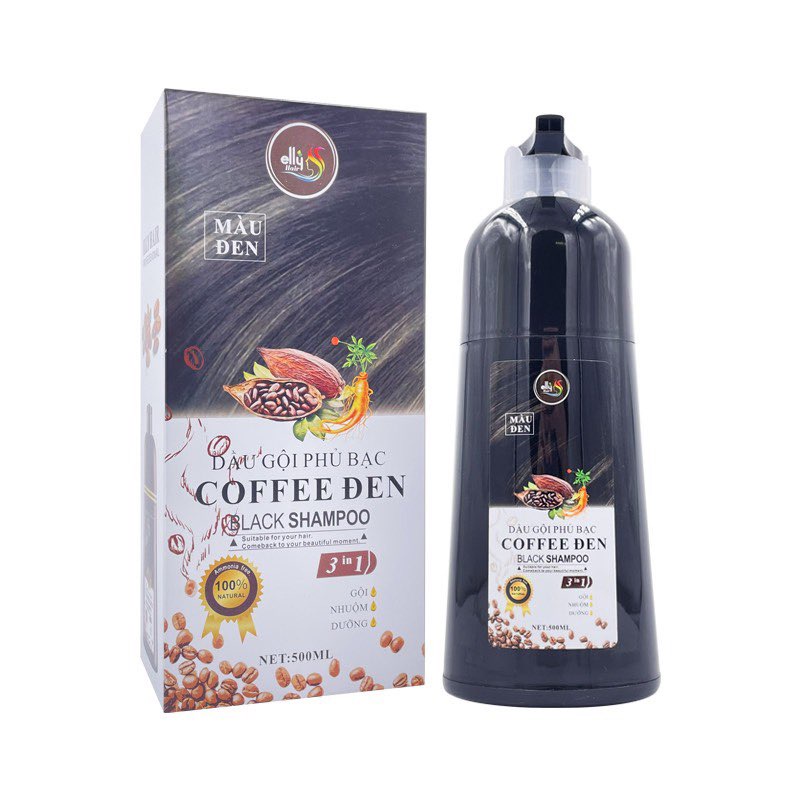 Dầu Gội Phủ Bạc COFFEE ĐEN NÂU Giúp Ngăn Chặn Tóc Bạc Sớm, Chấm Dứt Tóc Bạc F39