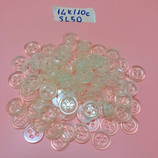 10 Túi 10 Nút áo, cúc áo, khuy áo trong suốt size lớn (Phụ liệu may vá trang trí quần áo may mặc, Handmade, DIY)