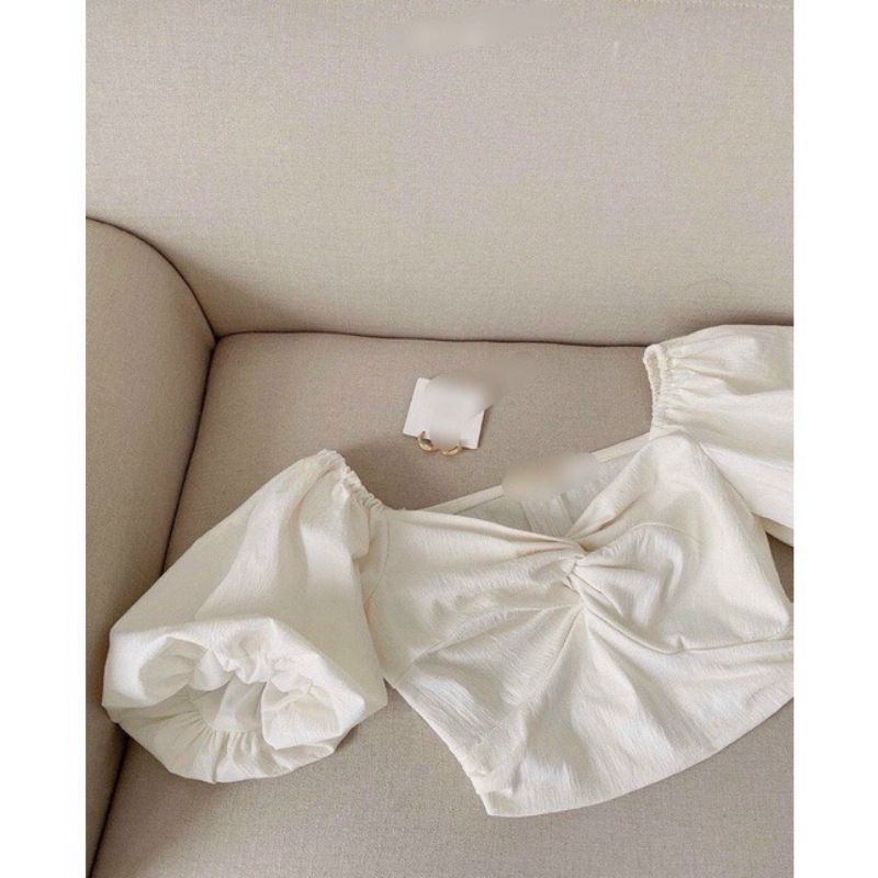 ÁO KIỂU TAY PHỒNG XINH LUNG LINH CHÉO NGỰC nt8