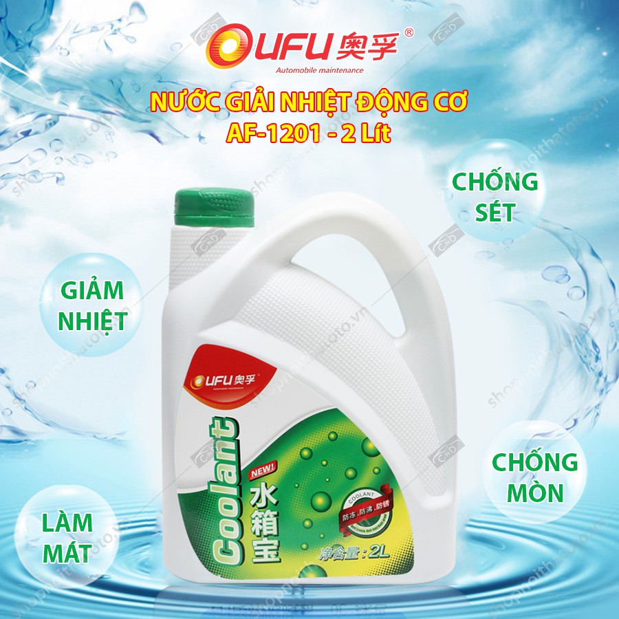 Nước Làm Mát Động Cơ Màu Lá OUFU AF-1202 4L - Nhập Khẩu Chính Hãng