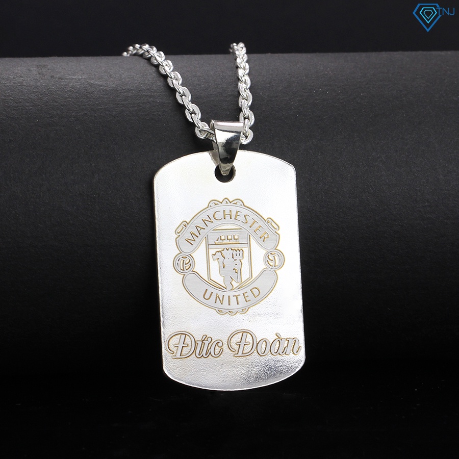 Dây chuyền Dogtag thẻ bài bằng bạc cho nam khắc tên theo yêu cầu DCA0070 - Trang Sức TNJ