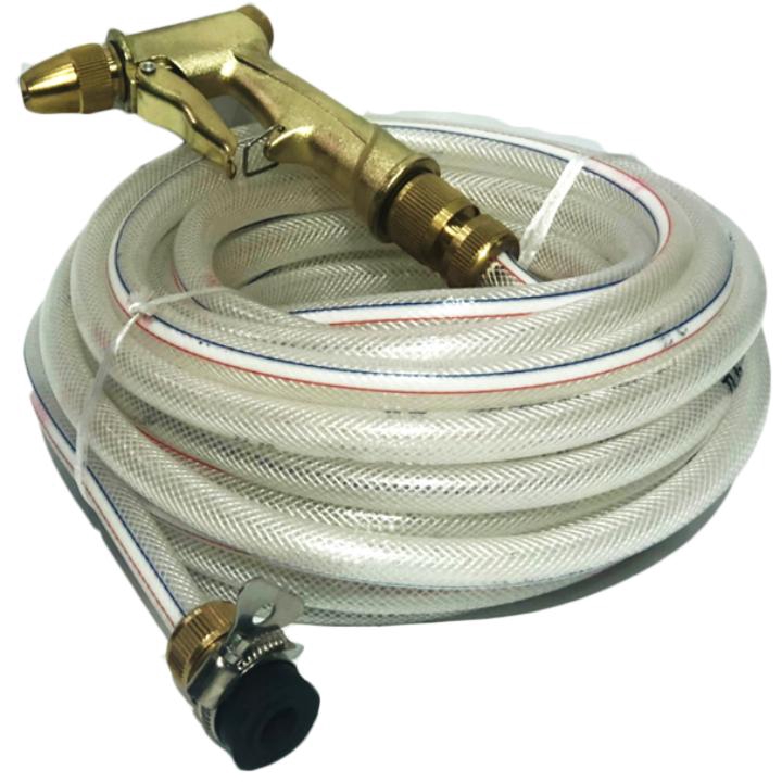 ❤️FREESHIP❤️ 🚛 Bộ dây và vòi xịt tăng áp lực nước 300% rửa xe tưới cây 701498 (vòi đồng➖dây trắng)