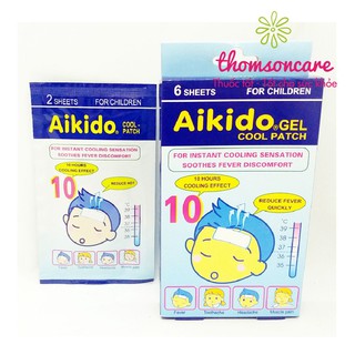 Miếng dán hạ sốt Aikido - Giúp trẻ hạ sốt nhanhchóng, miếng dán làm mát suốt 10 tiếng
