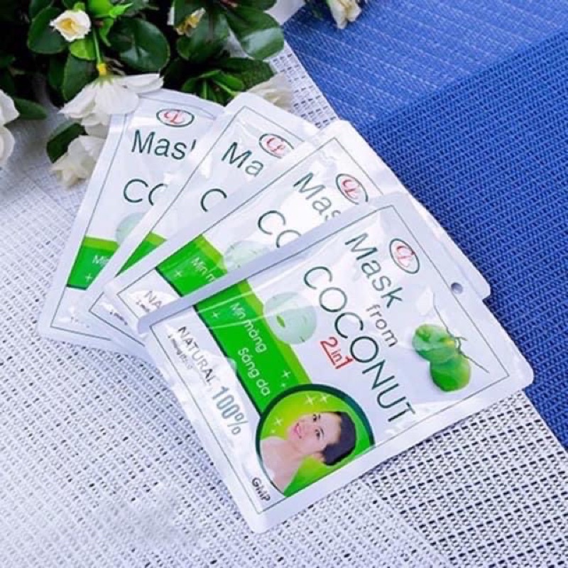 SET 10 miếng Mặt Nạ Dừa Cửu Long 2in1 ( MẶT NẠ DỪA 2in1 CỬU LONG)