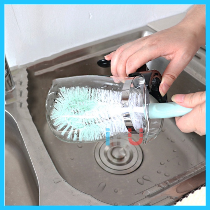 HCM - Cây cọ rửa ly lông cước chuyên làm sạch, tẩy ố bẩn bám ly bình thủy tinh