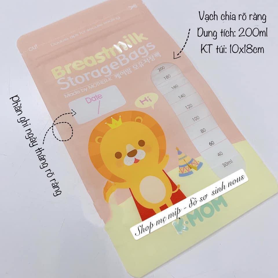 Túi trữ sữa K-Mom KMom Hàn Quốc 200ml