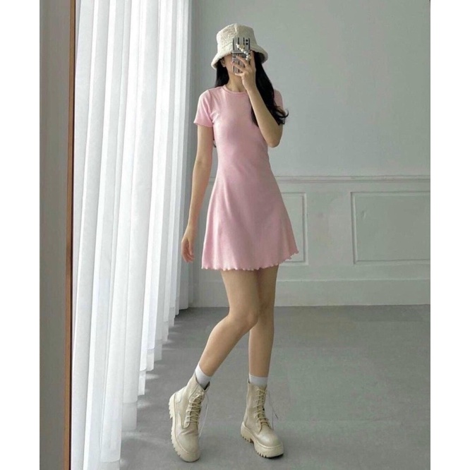 Váy Body Trơn Màu Pastel Nữ MEESTORE - Đầm Body Dáng Ngắn Phong Cách Hàn Quốc | WebRaoVat - webraovat.net.vn