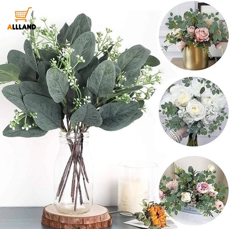 Nhánh Lá Bạch Đàn Nhân Tạo Dùng Trang Trí Tiệc Cưới / Giáng Sinh DIY