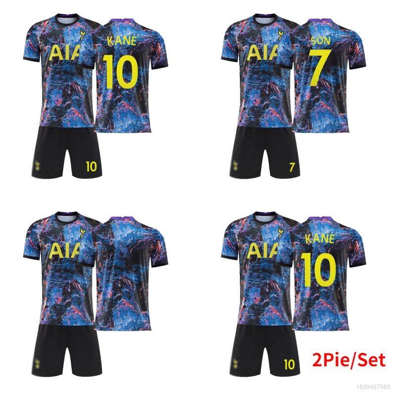 Bộ quần áo đá banh tay ngắn size lớn in logo Tottenham Hotspur F.C. Away 21-22