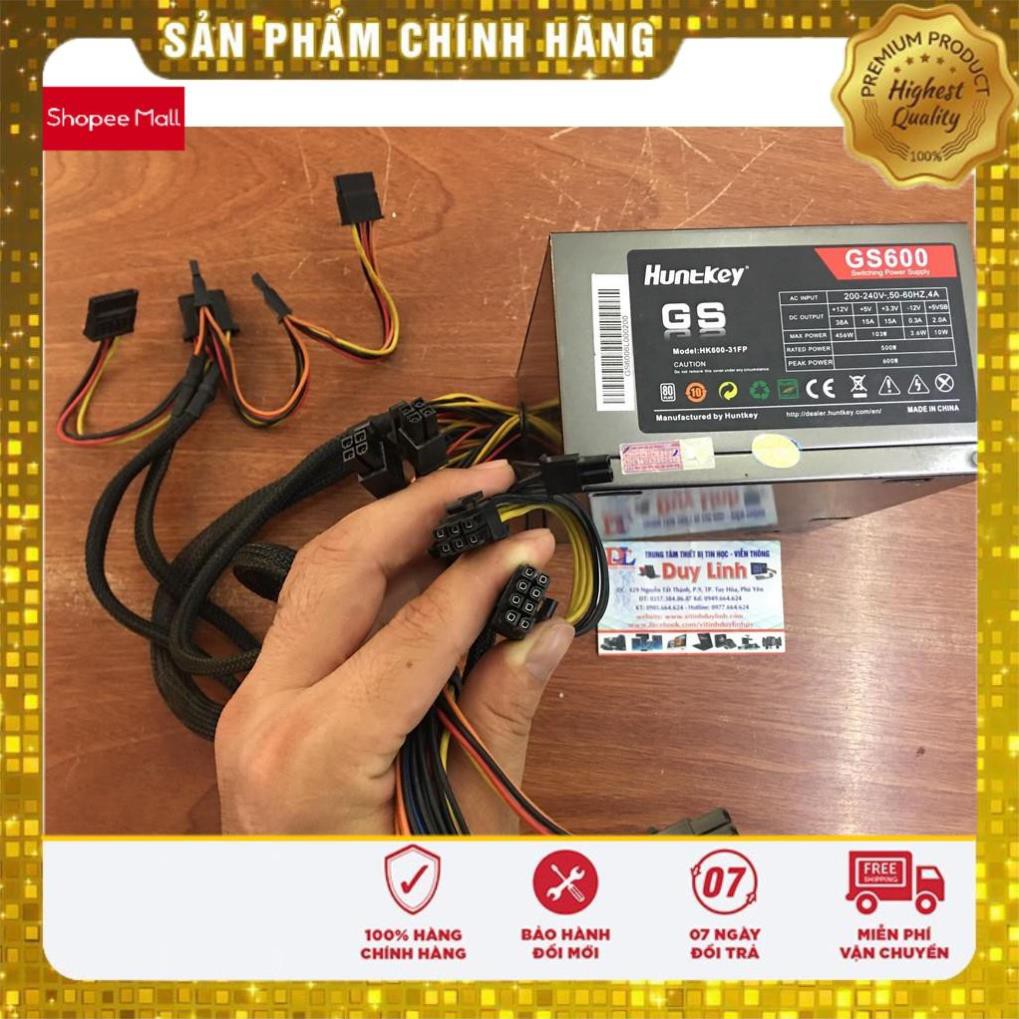 Siêu sale_ Nguồn công sức thực 600W Huntkey GS600 có 4pin cpu,6pin 8pin cho vga