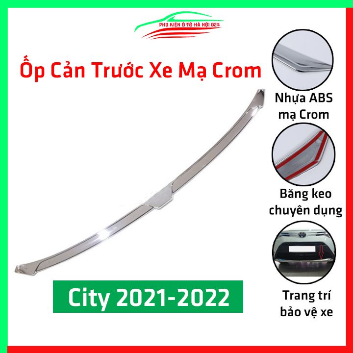 Ốp cản trước City 2021-2022 mạ crom trang trí chống trầy bảo vệ xe