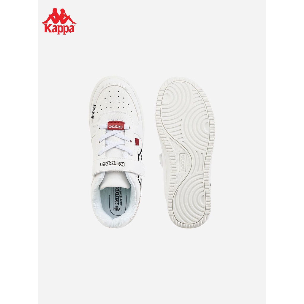 Giày sneakers thể thao trẻ em 6-12 tuổi Kappa trắng/đen Fullbox chính hãng 34155PW