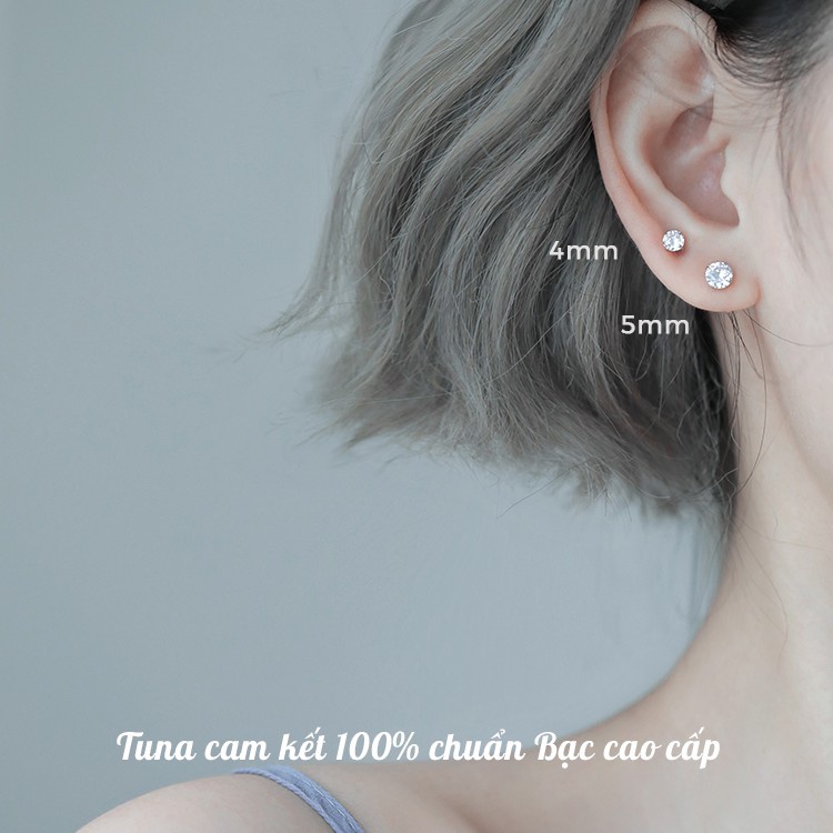 Khuyên tai nụ đá Bạc, Hoa tai Bạc đá Tuna Silver _𝐂𝐚𝐦 𝐤𝐞̂́𝐭 𝐜𝐡𝐮𝐚̂̉𝐧 𝐁𝐚̣𝐜 _ 𝐓𝐔𝐍𝐀𝐒𝐇𝐎𝐏 𝐓𝐫𝐚𝐧𝐠 𝐬𝐮̛́𝐜 𝐁𝐚̣𝐜