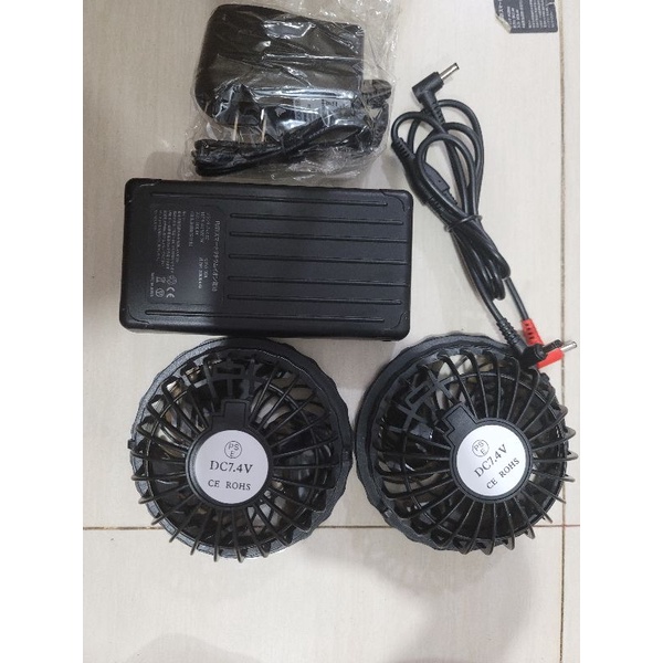 Bộ pin quạt áo điều hòa 30000 mah 12v không chổi than chính hãng GIFV bảo hành 1 năm