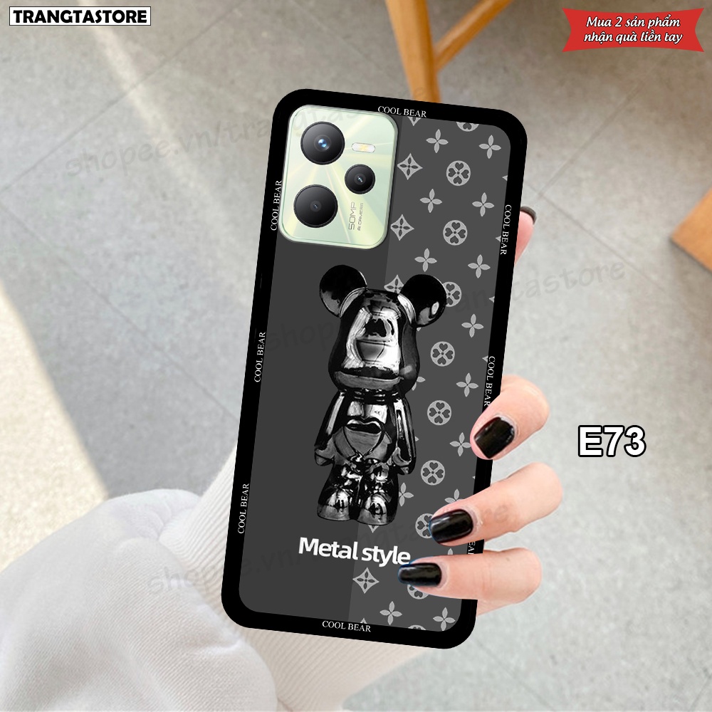 Ốp Realme C35 / Narzo 50A Prime in hình gấu Bearbrick,Metal Style,Doremon siêu dễ thương chất lượng