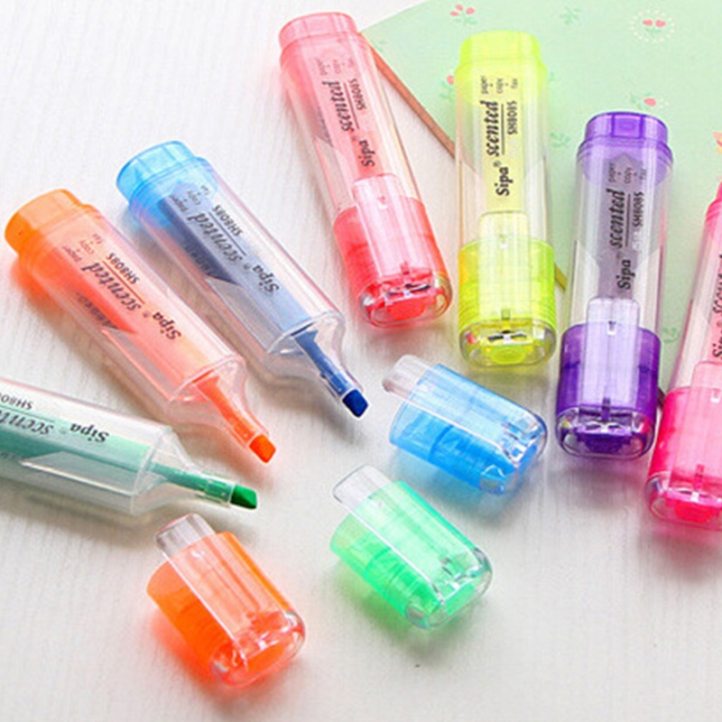 Bút Đánh Dấu 7 Màu Dạ Quang Dễ Thương Phong Cách Hàn Quốc