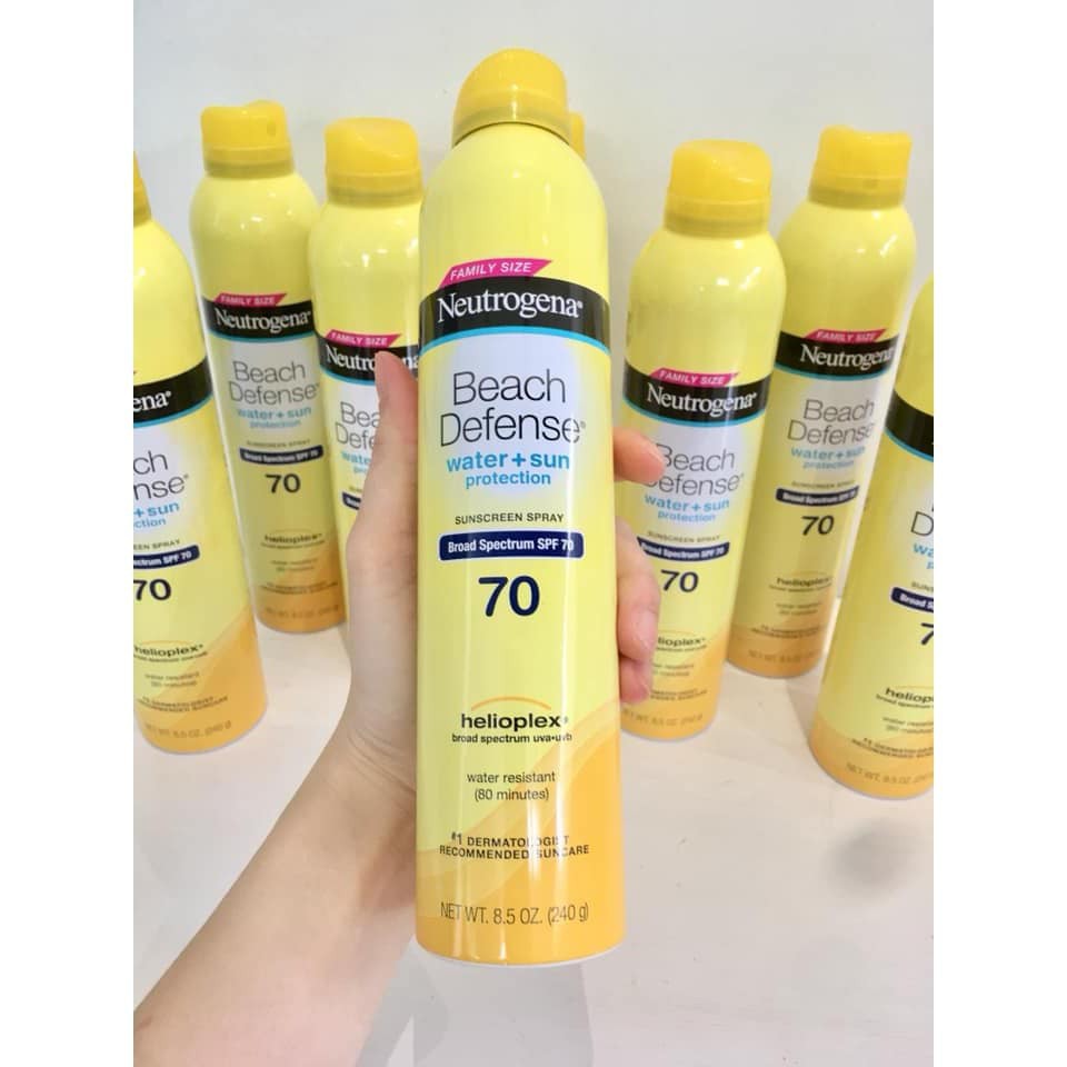 Xịt chống nắng đi biển, hoạt động ngoài trời Neutrogena Beach Defense SPF 70+/100+ #۵sinoma۵ | BigBuy360 - bigbuy360.vn