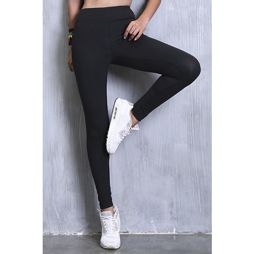 Quần tập yoga Zanzea co giãn tốt in họa tiết phản quang thời trang cho nữ