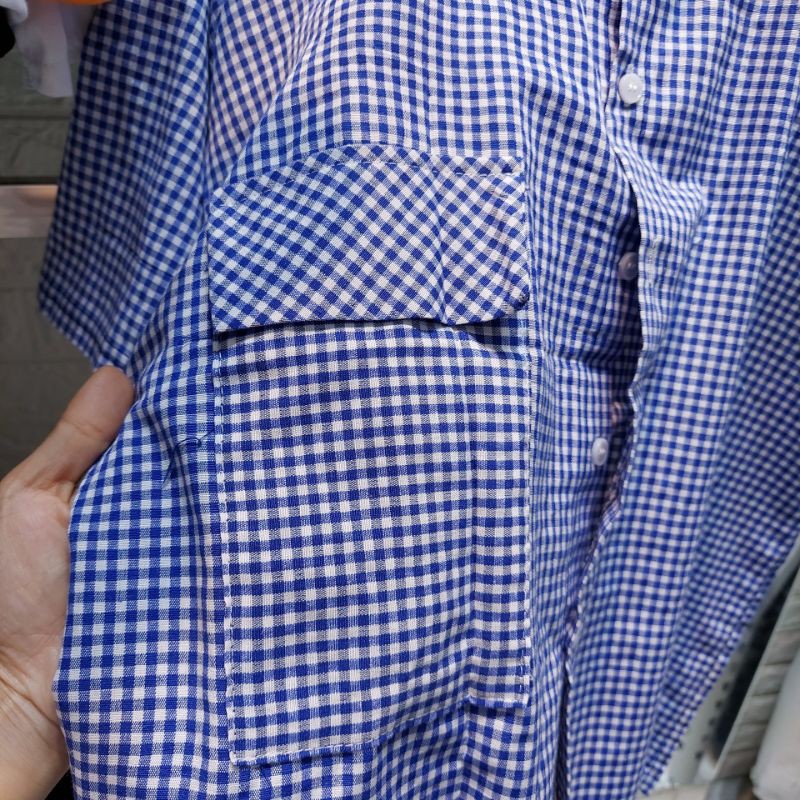 [Mã FAMAYMA2 giảm 10K đơn 50K] Áo sơ mi nữ tay ngắn unisex form rộng kẻ caro 1 túi 2 màu ,áo sơ mi nữ kẻ caro chất đẹp | BigBuy360 - bigbuy360.vn