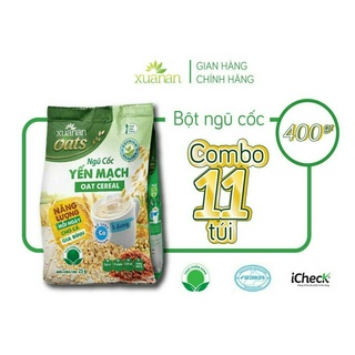 Combo 11 Túi Ngũ Cốc Yến Mạch Xuân An [ít đường] 400G {25g*16 gói}