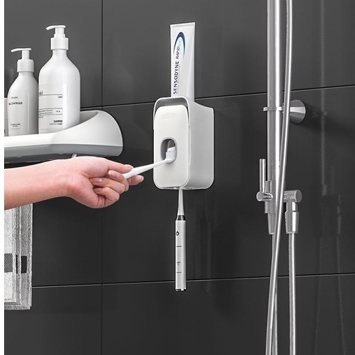 Nhả Kem Đánh Răng Tự Động OENEN Kèm Móc Treo Bàn Chải Đánh Răng Dán Tường Tiện Lợi OENON