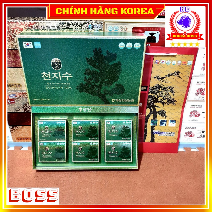 Tinh dầu thông đỏ hàn quốc Cheongsongwon chính hãng, hộp 180 viên - Korea Boss