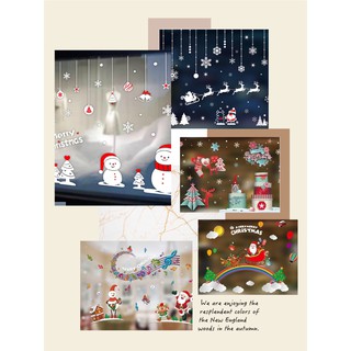 Decal trang trí noel dán kính - cửa sổ tĩnh điện - size lớn