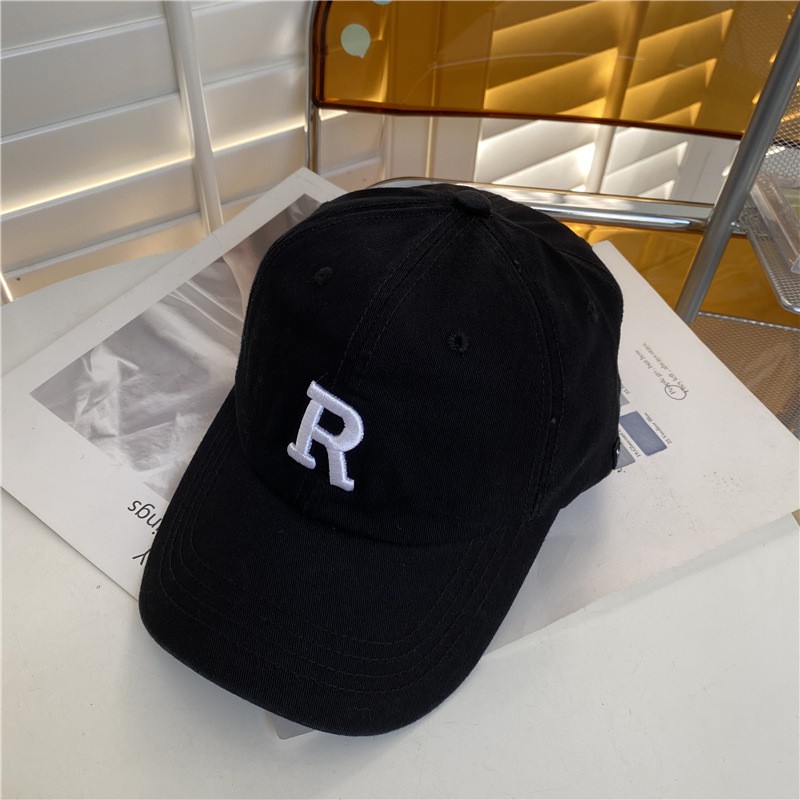 Mũ bóng chày thêu chữ R hợp thời trang