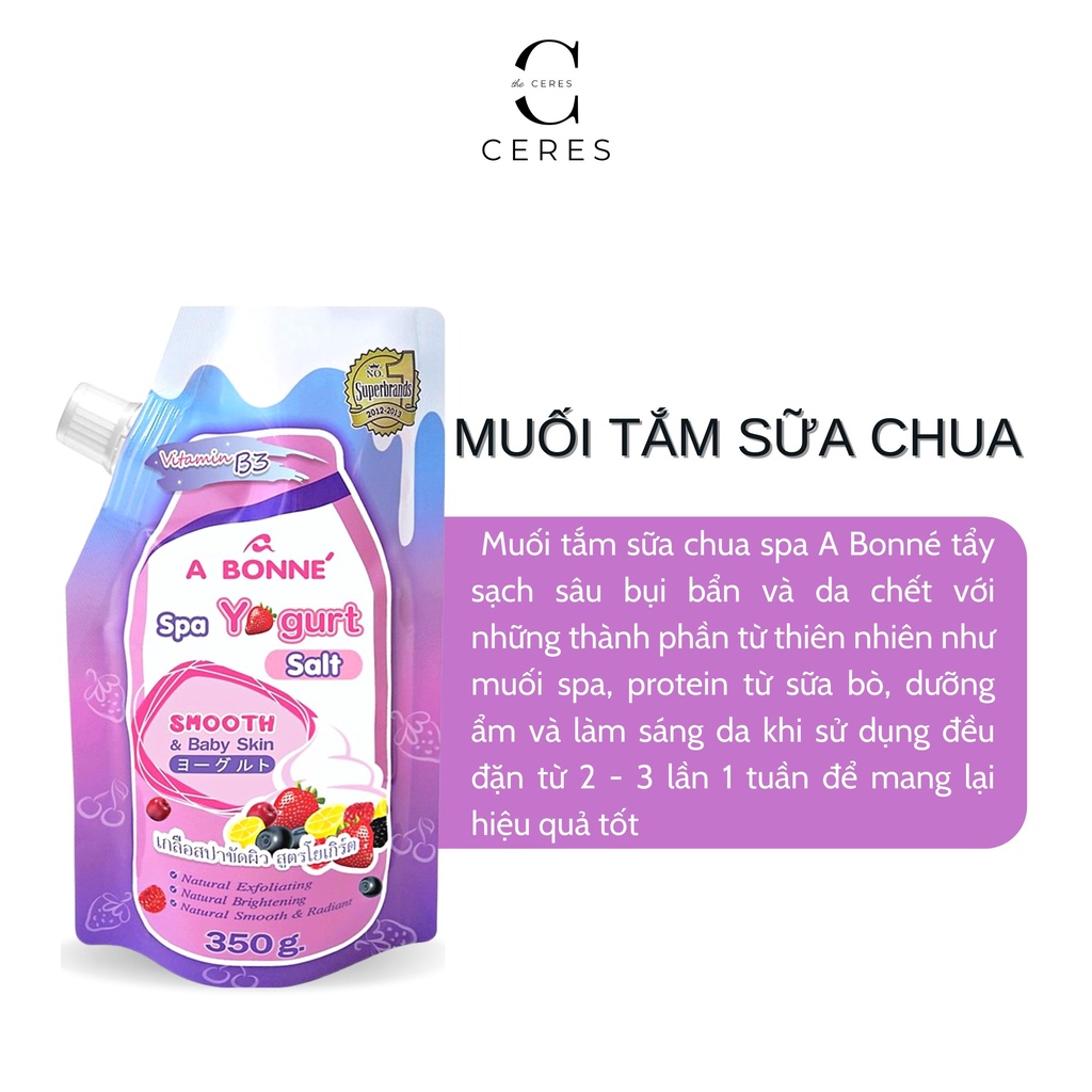 Muối Tắm Sữa Bò A bonne Tẩy Tế Bào Da Chết Body Spa Milk Salt Thái Lan 350gr