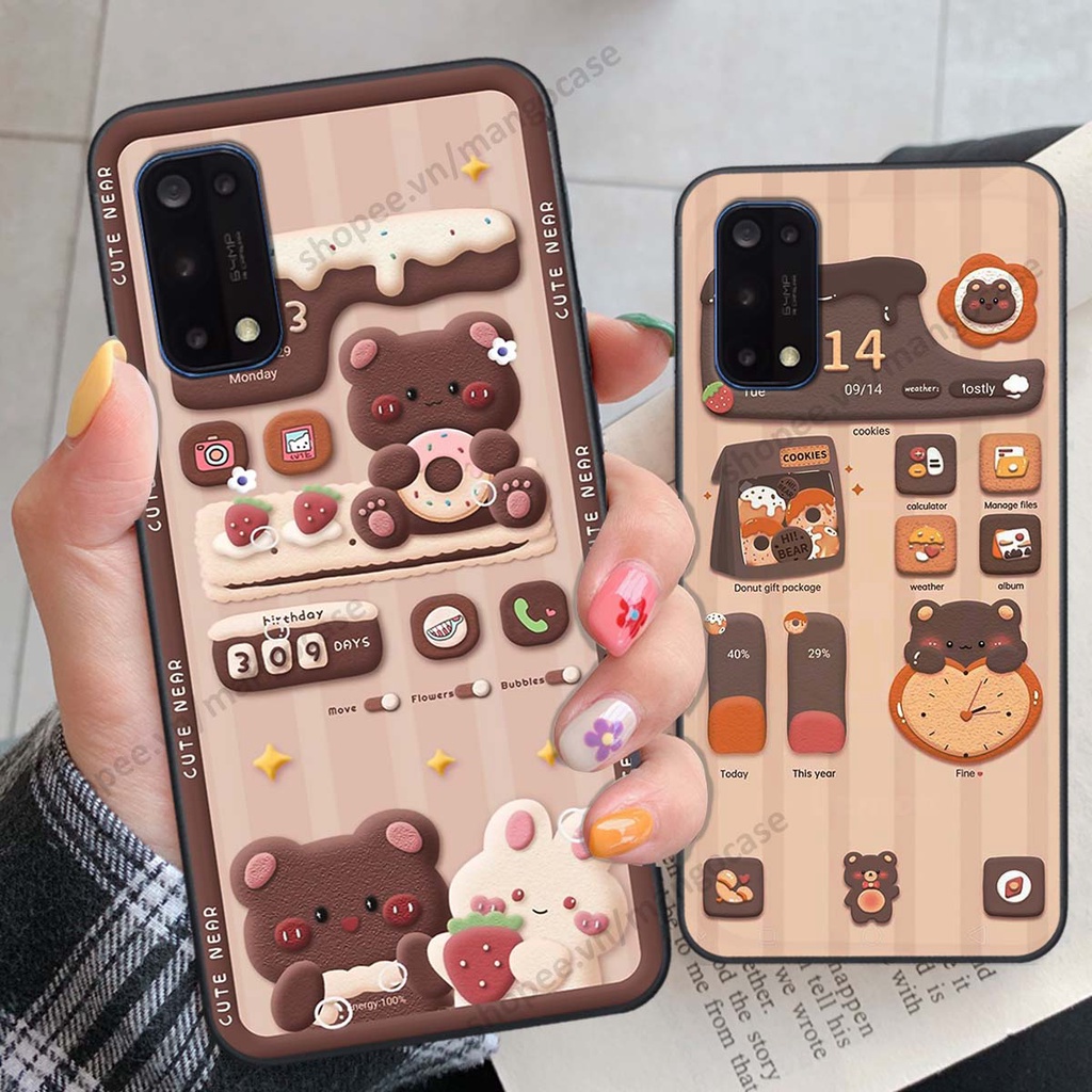 Ốp lưng Realme 7 / 7 Pro hình gấu, thỏ, đồng hồ cute dễ thương
