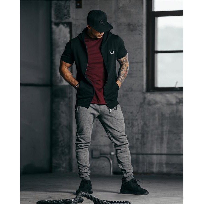 Quần Dài Thể Thao Chất Liệu Cotton Thiết Kế Hình Đôi Cánh Giản Dị Thoải Mái