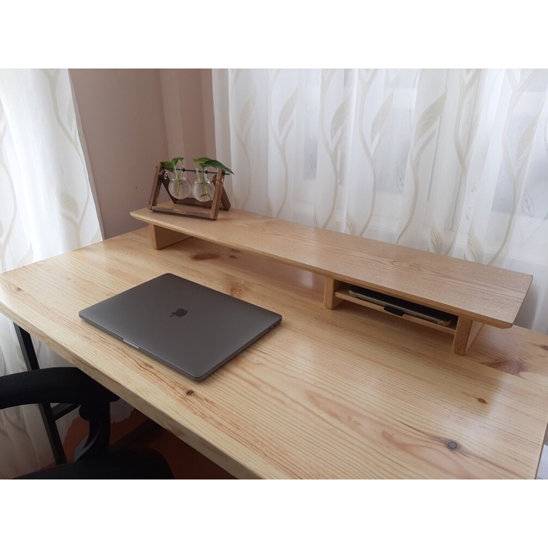 Kệ để màn hình máy tính, laptop - gỗ Sồi loại có vân đẹp...