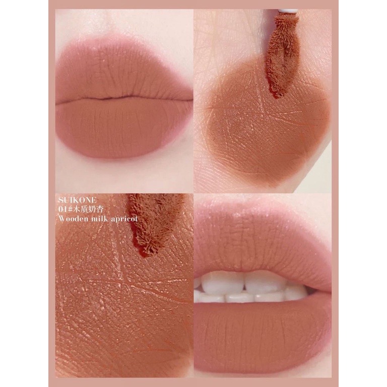 [Hàng mới về] Son bóng nhung lì dạng lỏng không gây khô môi màu sắc thời trang lâu trôi cho học sinh