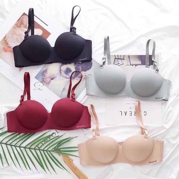 Áo Ngưc Đệm Dày, Áo Lót Nữ Chất Su Không Gọng Cúp Ngang Nâng Ngực ZANA BRA A2788