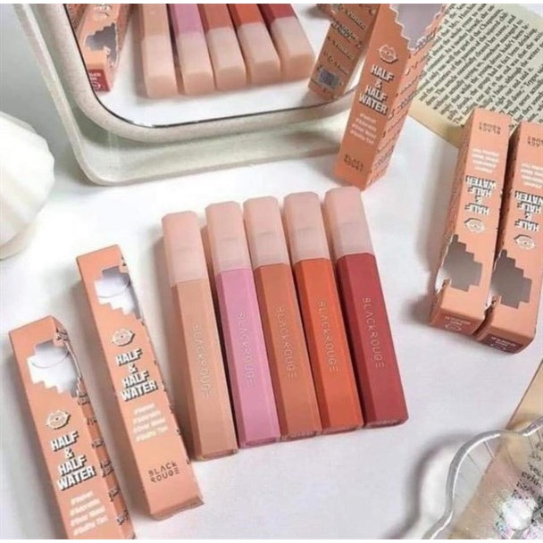 Son Kem Black Rouge Half N Half Water Velvet/  Water Glow/ Tangle Bóng 3.5gr Hàn Quốc chính hãng
