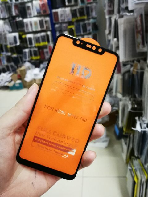CƯỜNG LỰC 11D REDMI NOTE 6 PRO FREESHIP Từ 50k FULL MÀN FULL KEO VIỀN ĐEN ( TẶNG KEO MÉP GIẤY LẤY BỤI )