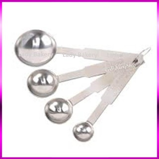[Giá xưởng] Bộ thìa đong inox cao cấp 4 chiếc - Lady Bakery