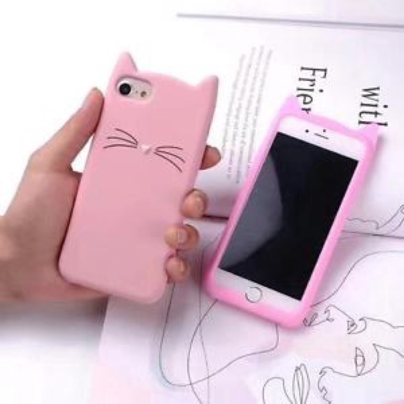 Ốp iPhone 6/6s/X/Xs/XsMax Silicon Dẻo Hình Tai Mèo Dễ Thương
