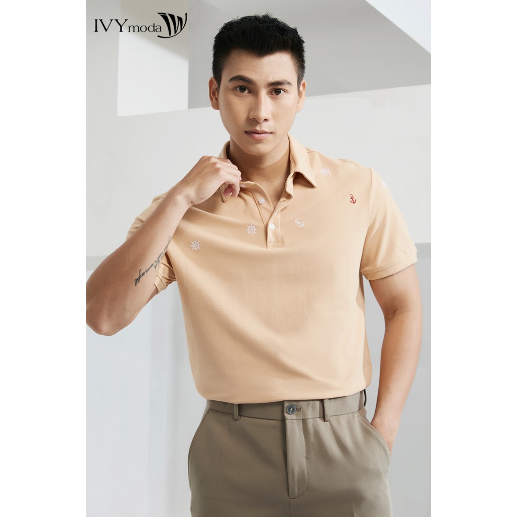 Áo polo nam sợi modal cao cấp IVY moda MS 57E2856