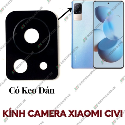 Kính camera xiaomi civi kèm keo dán