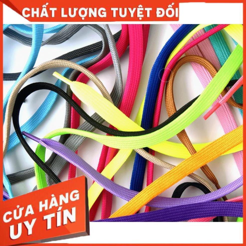 Một Đôi Dây Giày Thể Thao 🚛 FREESHIP 🚛 Cao Cấp Dây Dẹt Đủ Màu Loại Trơn 120cm - SSS