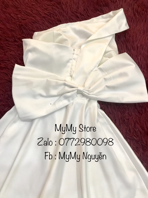 Đầm xoè lệch vai nơ lưng gợi cảm TRIPBLE T DRESS - size M/L - MS161V