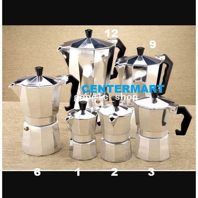 Ấm moka - bình pha cà phê moka - moka pot express - bình moka