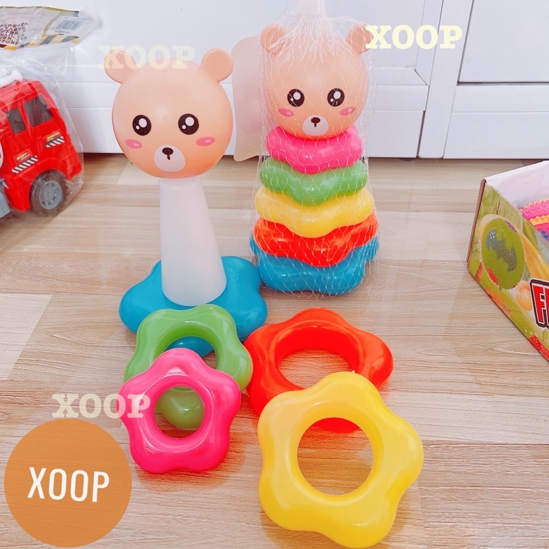 Đồ chơi ! Tháp gấu 18 cm cho bé mã Ns-N64-24