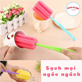 Combo 2 Cọ rửa cốc, rửa bình sữa đầu mút xốp MS 00190