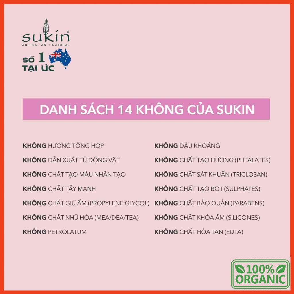 [CHUẨN ÚC]Kem dưỡng ẩm dành cho da nhạy cảm Sukin Sensitive Facial Moisturiser 125ml