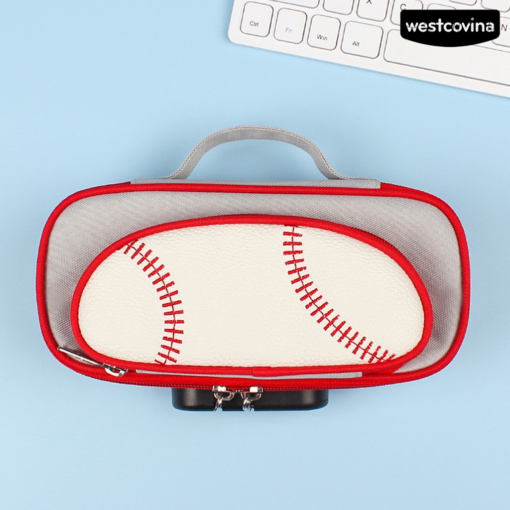 [Hot]✍Túi Đựng Bút Giả Da Có Tay Cầm Tiện Lợi Cho Bé